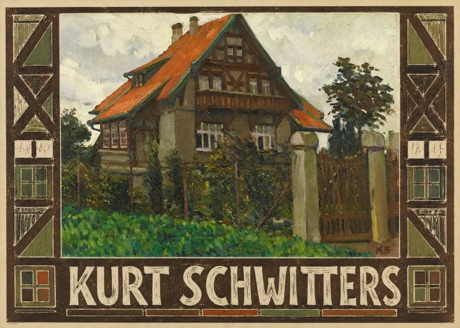 Kurt Schwitters The House on Berggasse No5 - Plakat
