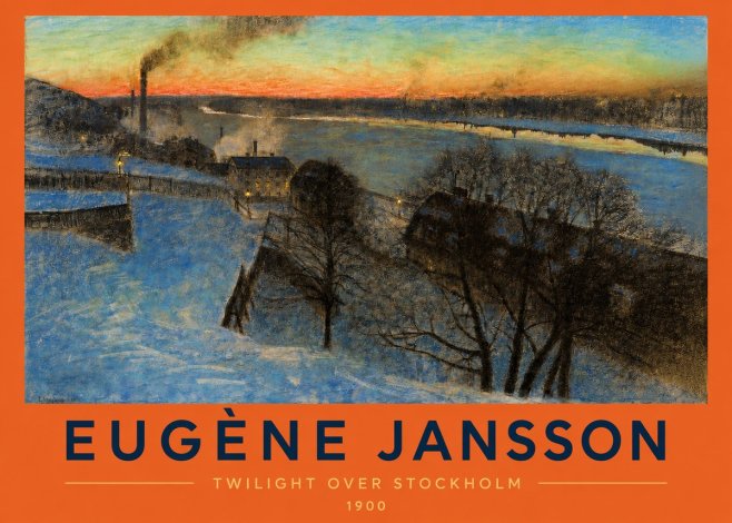 Eugène Jansson Twilight over Stockholm No2 - Plakat