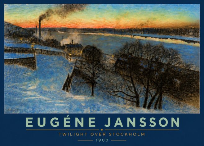 Eugène Jansson Twilight over Stockholm No5 - Plakat