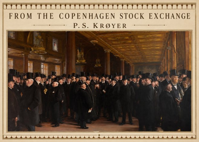 P.S. Krøyer From the Copenhagen Stock Exchange No3 - Plakat