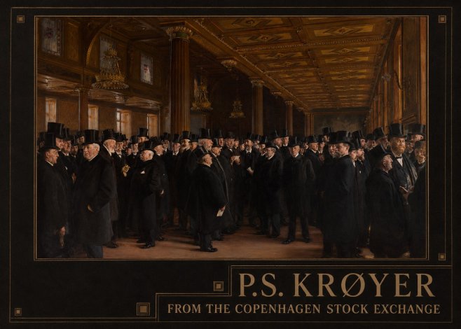 P.S. Krøyer From the Copenhagen Stock Exchange No4 - Plakat