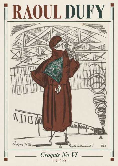 Raoul Dufy Croquis No Vi No1 - Plakat