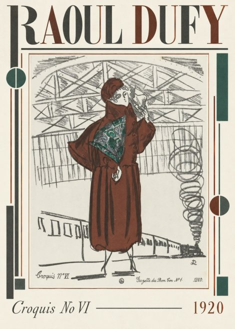 Raoul Dufy Croquis No Vi No2 - Plakat