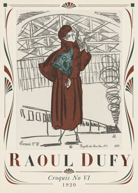Raoul Dufy Croquis No Vi No4 - Plakat