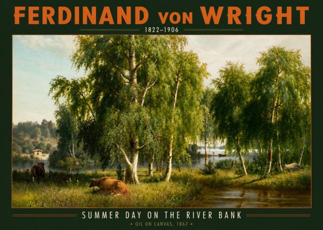 Ferdinand von Wright Summer Day on the River Bank No2 - Plakat