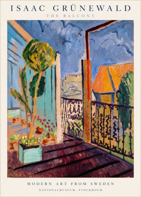 Isaac Grünewald The Balcony No1 - Plakat