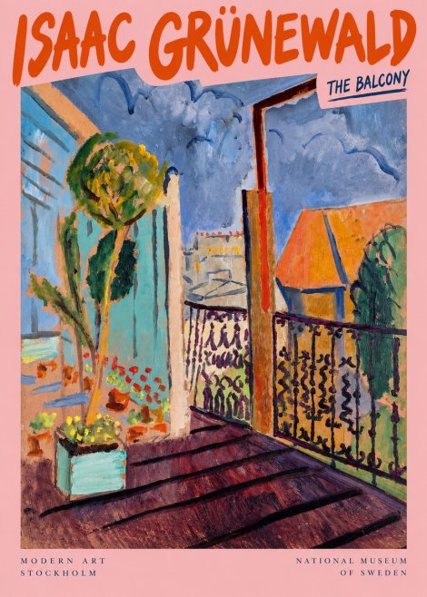 Isaac Grünewald The Balcony No2 - Plakat