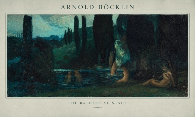 Arnold Böcklin The Bathers at Night No2 - Plakat