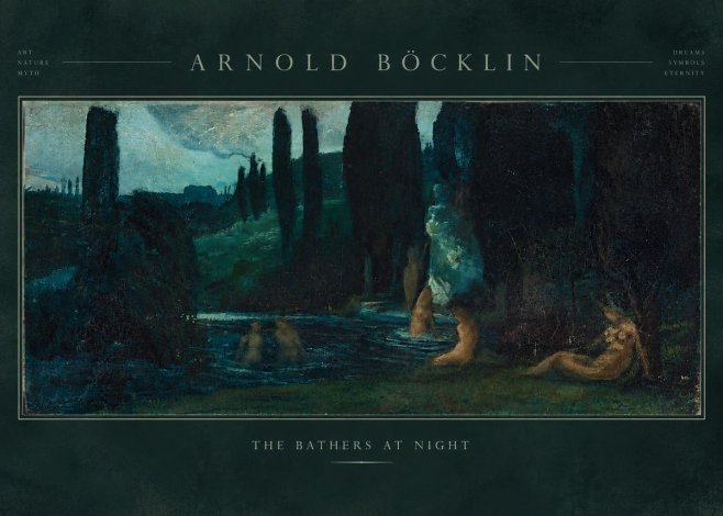 Arnold Böcklin The Bathers at Night No5 - Plakat