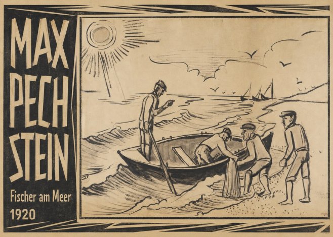 Max Pechstein Fischer Am Meer - 1920 No3 - Plakat
