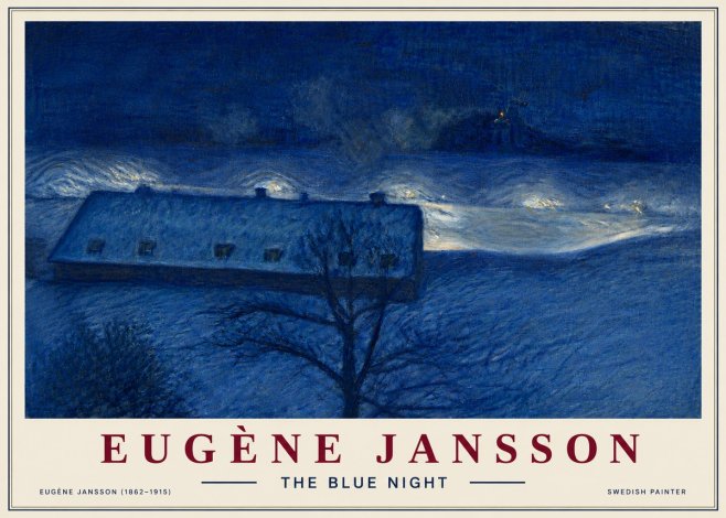 Eugène Jansson The Blue Night No4 - Plakat