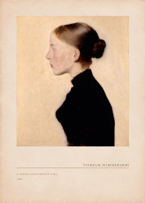 Vilhelm Hammershøi A Young Consumptive Girl No3 - Plakat