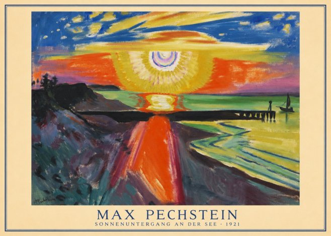 Max Pechstein Sonnenuntergang an Der See No3 - Plakat