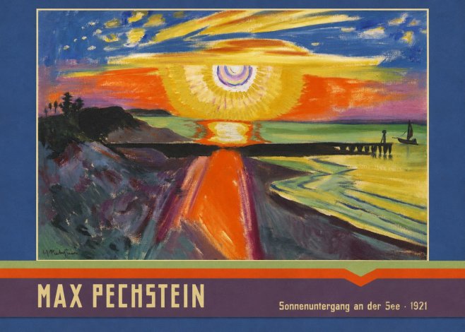 Max Pechstein Sonnenuntergang an Der See No5 - Plakat