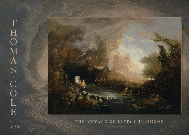 Thomas Cole The Voyage of Life: Childhood II No3 - Plakat