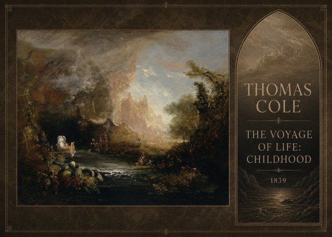 Thomas Cole The Voyage of Life: Childhood II No4 - Plakat