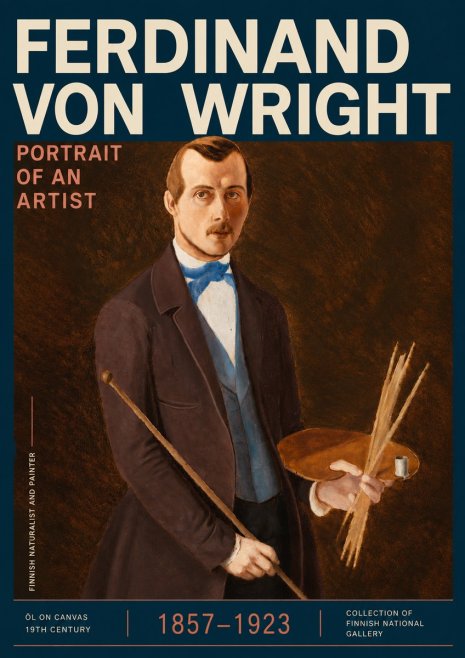 Ferdinand von Wright Portrait of an Artist No3 - Plakat