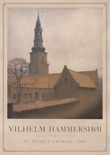 Vilhelm Hammershøi St. Peter's Church No1 - Plakat