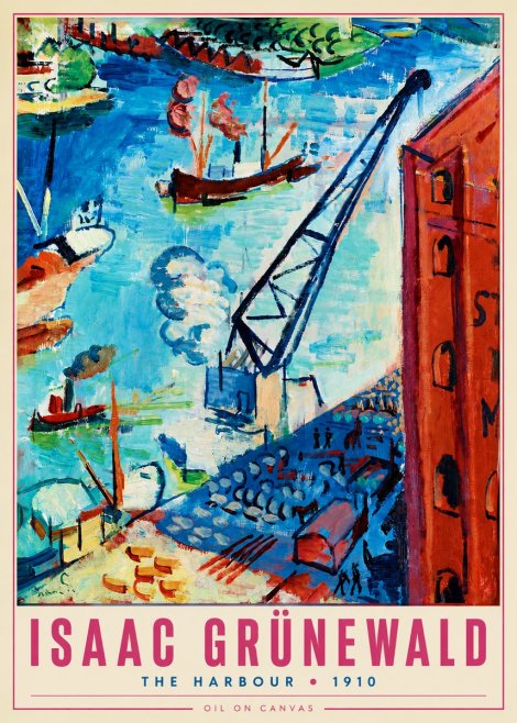 Isaac Grünewald The Harbour No3 - Plakat