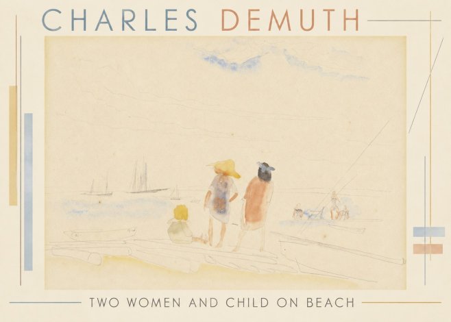Charles Demuth Two Women and Child on Beach No2 - Plakat