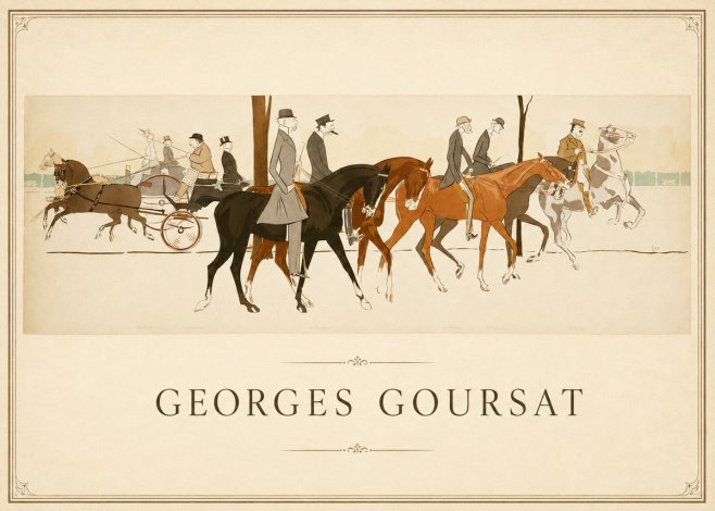 Georges Goursat Equestrian Promenade No1 - Plakat