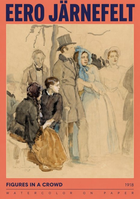 Eero Järnefelt Figures in a Crowd No2 - Plakat