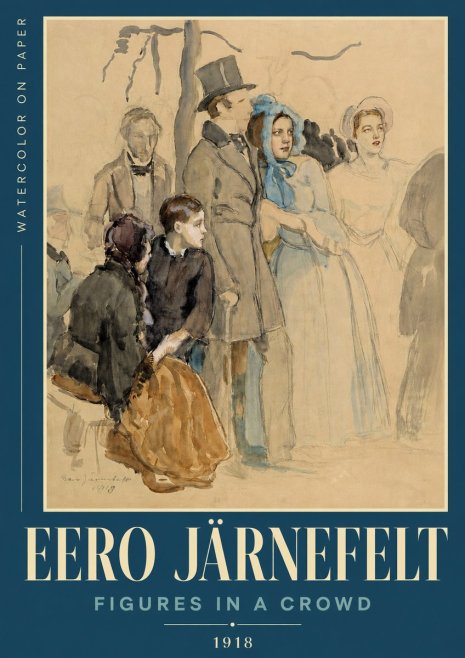 Eero Järnefelt Figures in a Crowd No3 - Plakat