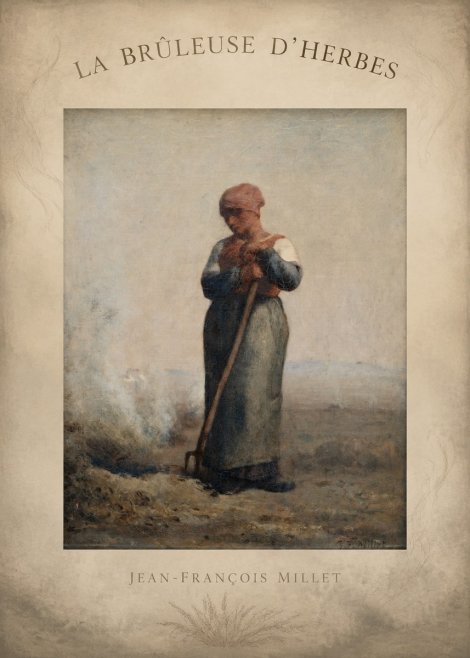 Jean-François Millet La Brûleuse D'herbes No4 - Plakat
