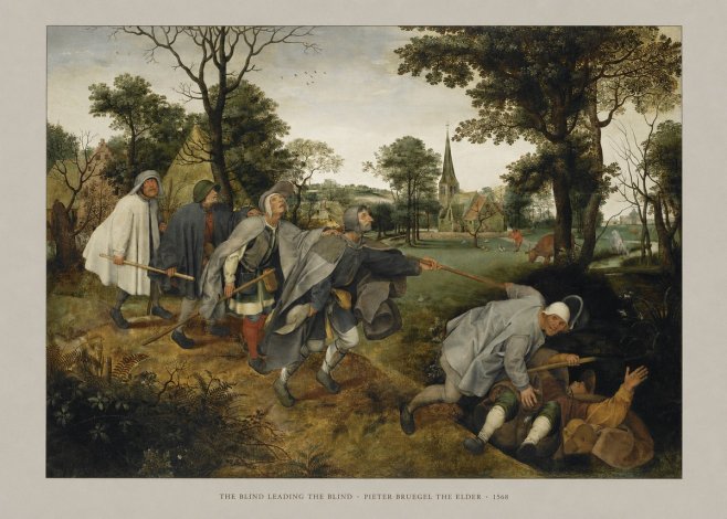 Pieter Bruegel The Blind Leading the Blind I No5 - Plakat