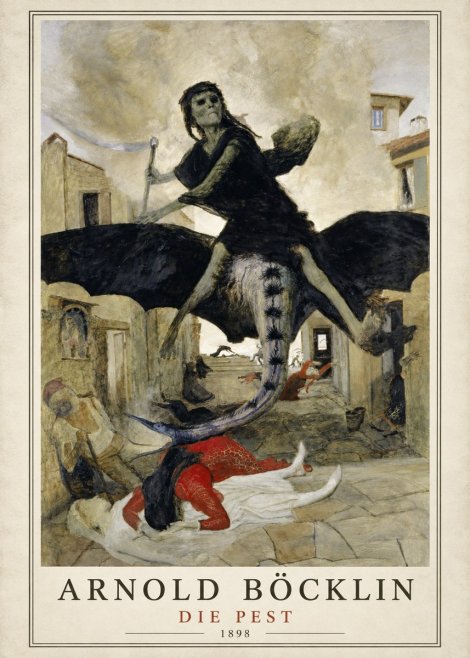 Arnold Böcklin Die Pest II No1 - Plakat