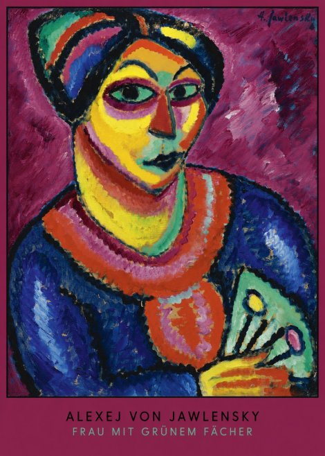 Alexej von Jawlensky Frau Mit Grünem Fächer No6 - Plakat