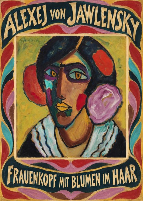 Alexej von Jawlensky Frauenkopf Mit Blumen Im Haar No4 - Plakat
