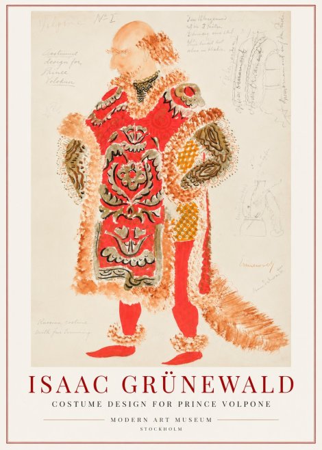 Isaac Grünewald Costume Design for a Theatre Production No2 - Plakat