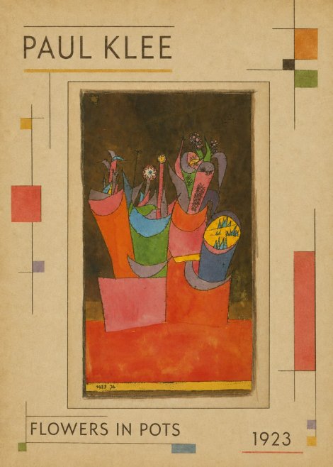Paul Klee Flowers in Pots No1 - Plakat