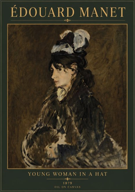 Édouard Manet Young Woman in a Hat I No4 - Plakat