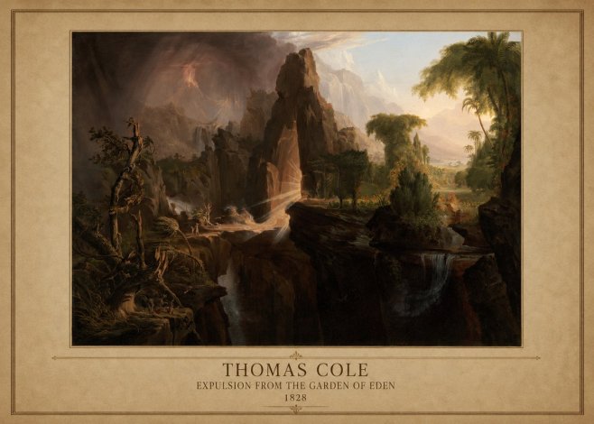 Thomas Cole Expulsion from the Garden of Eden II No1 - Plakat