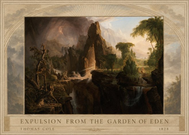 Thomas Cole Expulsion from the Garden of Eden II No3 - Plakat