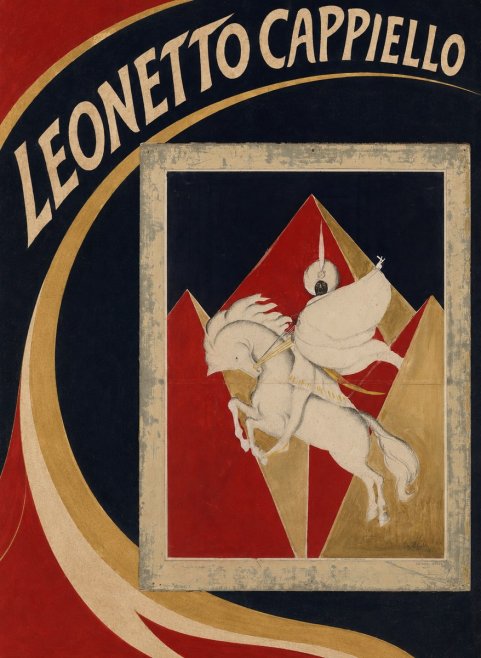 Leonetto Cappiello Rider on a White Horse No3 - Plakat