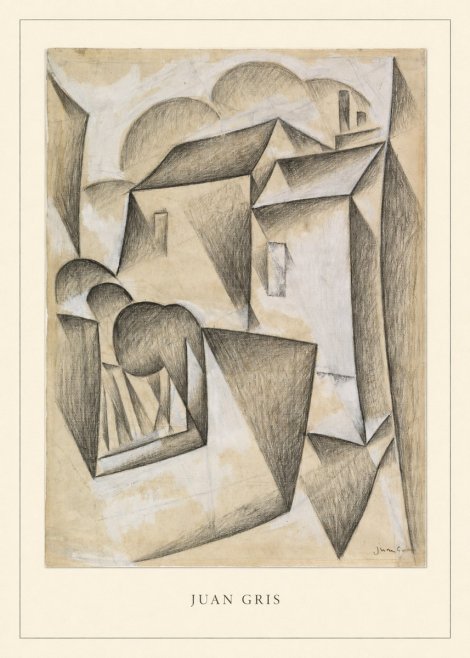 Juan Gris Houses in Paris No3 - Plakat