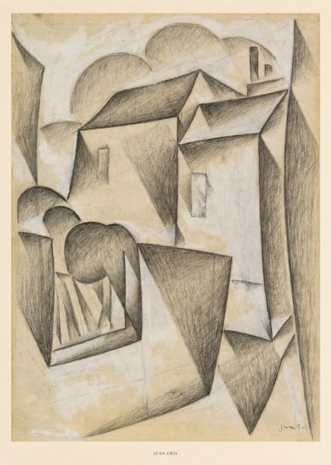 Juan Gris Houses in Paris No5 - Plakat