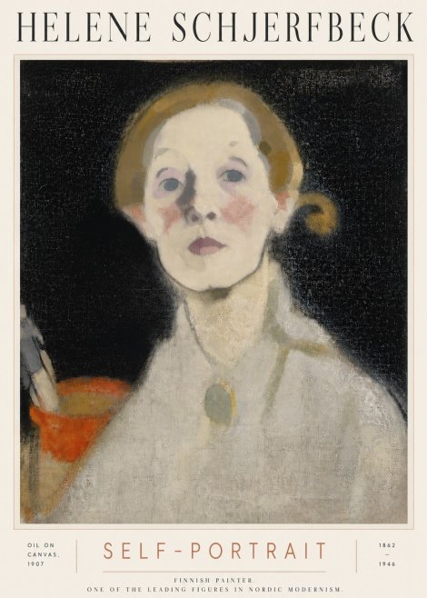 Helene Schjerfbeck Self-portrait No6 - Plakat