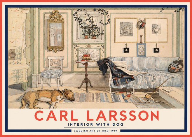 Carl Larsson Interior with Dog No3 - Plakat