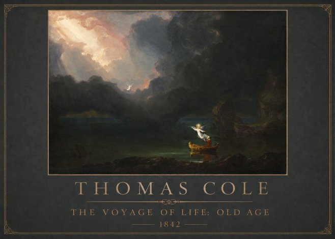 Thomas Cole The Voyage of Life: Old Age III No1 - Plakat