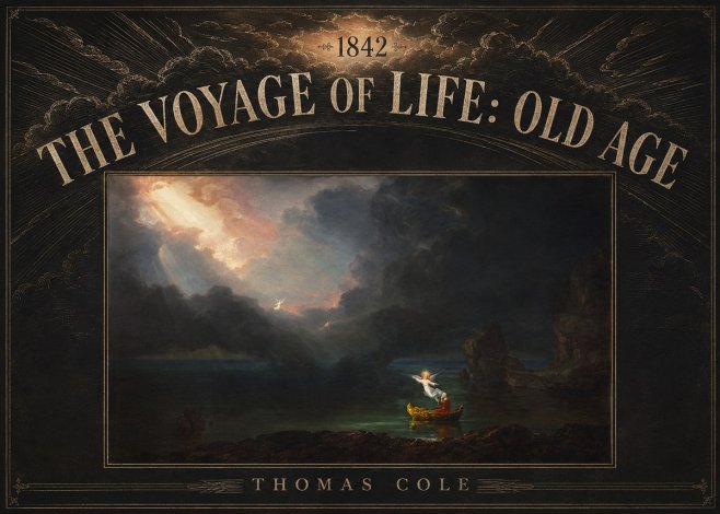Thomas Cole The Voyage of Life: Old Age III No5 - Plakat