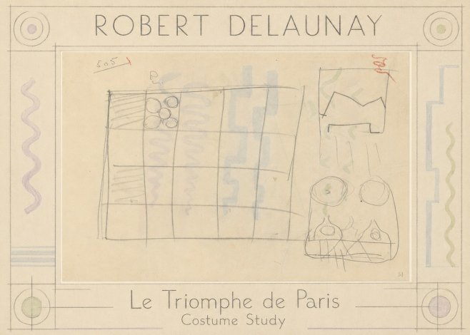 Robert Delaunay Le Triomphe De Paris - Costume Study No1 - Plakat