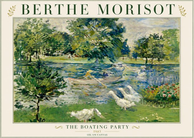 Berthe Morisot The Boating Party No6 - Plakat