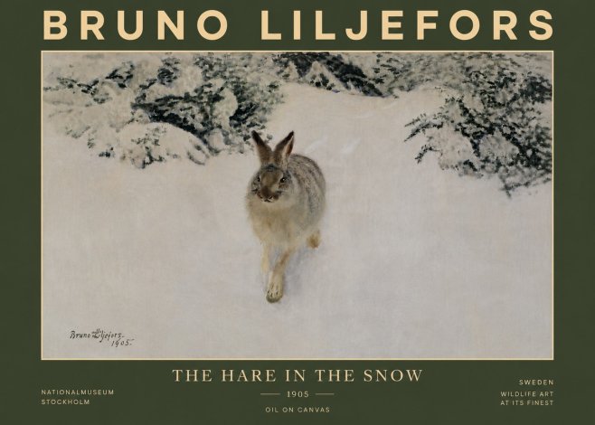 Bruno Liljefors The Hare in the Snow No6 - Plakat