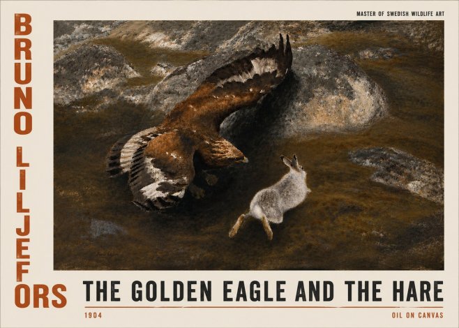 Bruno Liljefors The Golden Eagle and the Hare, 1904 No4 - Plakat