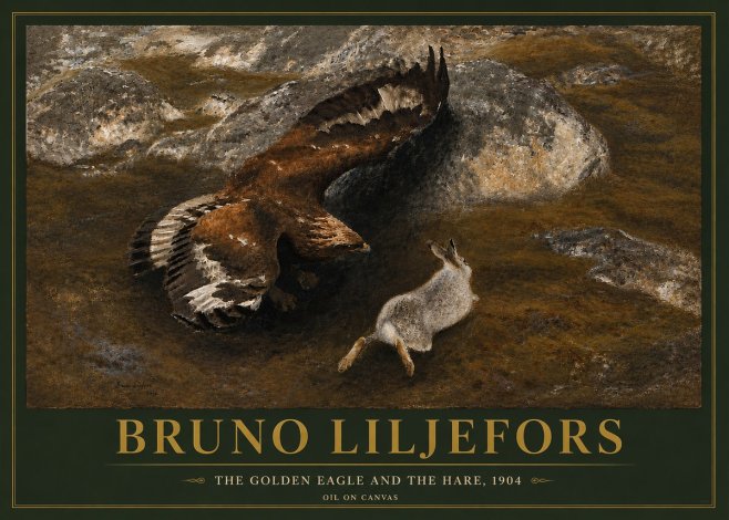 Bruno Liljefors The Golden Eagle and the Hare, 1904 No5 - Plakat