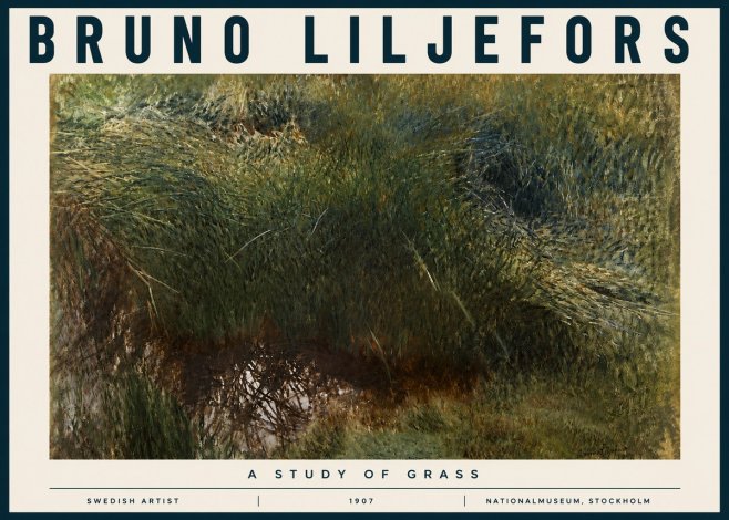 Bruno Liljefors A Study of Grass No4 - Plakat